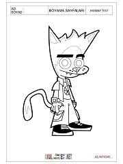 Jhonny Test boyama sayfaları